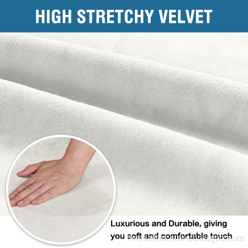 Stretch Velvet Dining Chair Covers 6 Pieces